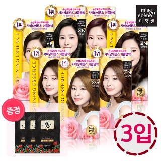 [앵콜창고] [증정] 미쟝센 샤이닝에센스 퍼퓸염색약x3개 7종