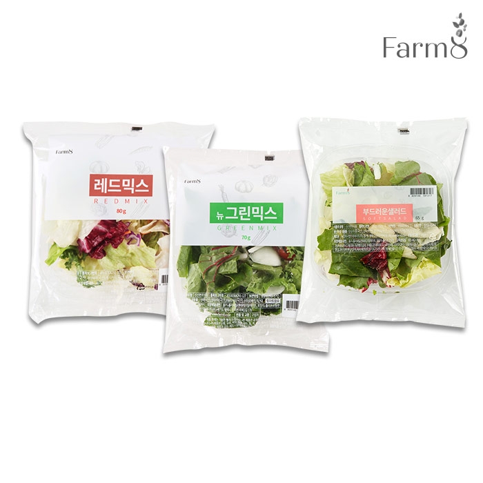 [라스트위크] 여름미리준비 Farm8 팜에이트 베스트 샐러드 10팩 레드믹스 외 2종 - 샵계부